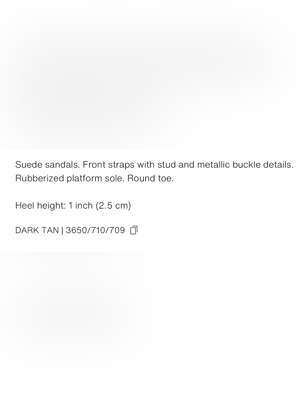 Zara Buckled Suede Platform Sandals in a dark tan color - Picture 8 of 8